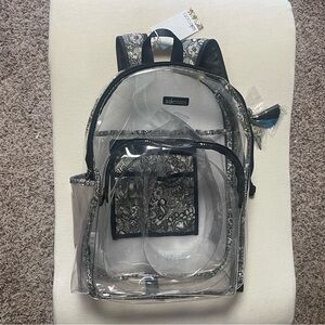 Sakroots Transparent Backpack with Black Trim